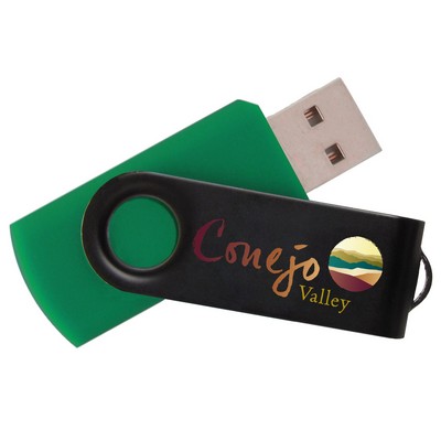 iClick® Black Swivel USB Flash Drive 4GB