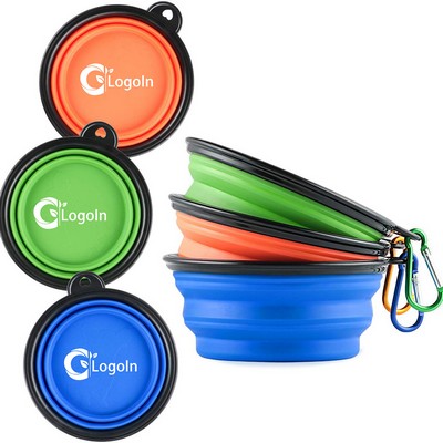 TPE Collapsible Silicone Dog Bowl, Foldable Cup Dish for Small Pet